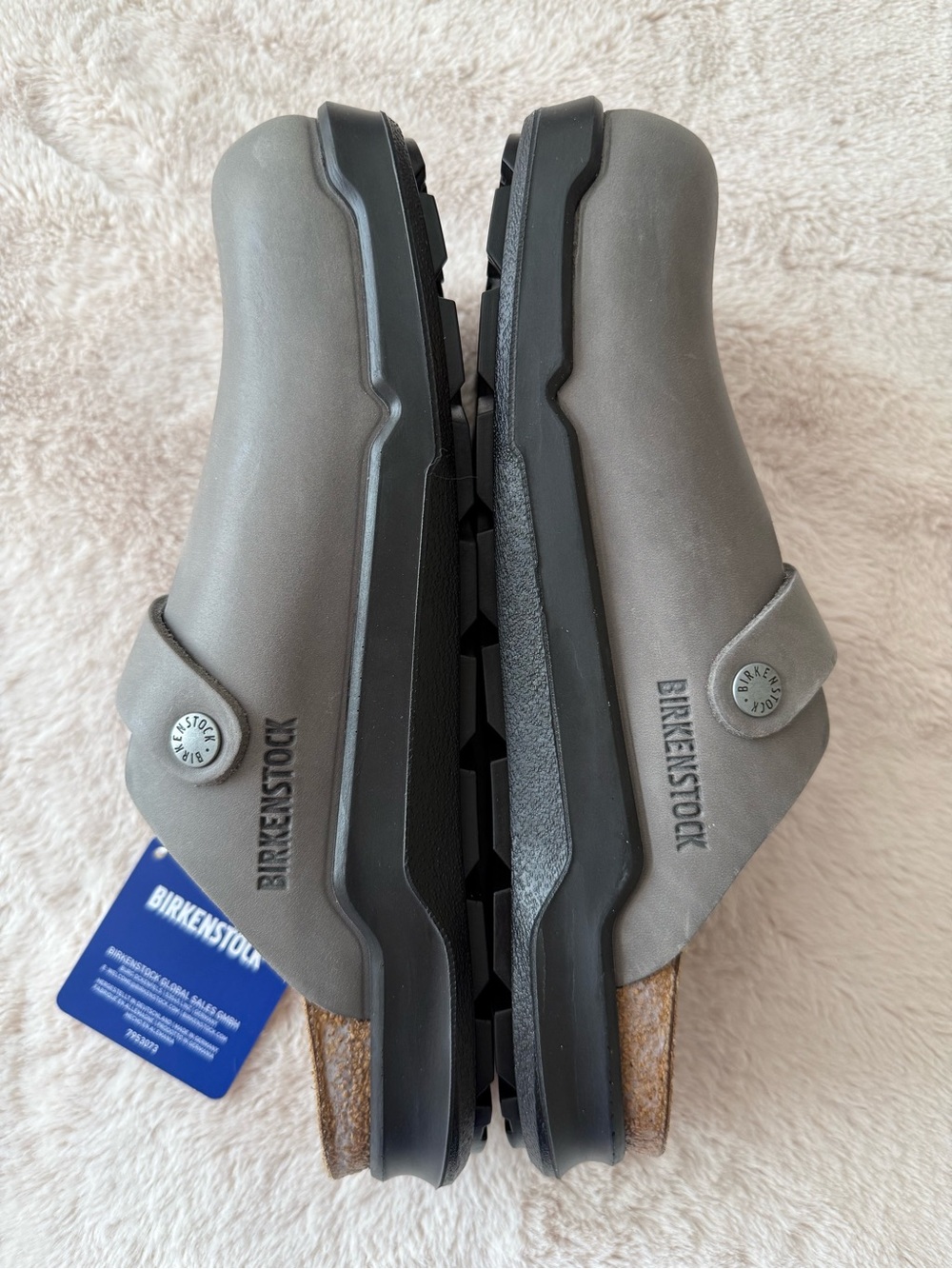 NWT Birkenstock Men’s Boston CT Clog Iron Oiled Leather Size 40 / 7 - Picture 6 of 14